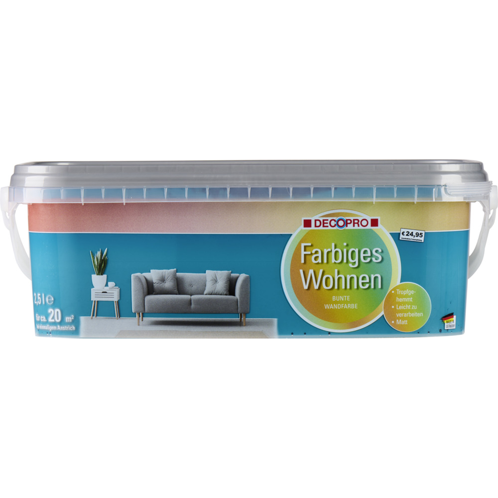 DECOPRO Wandfarbe 2,5 Liter petrol matt image number 1