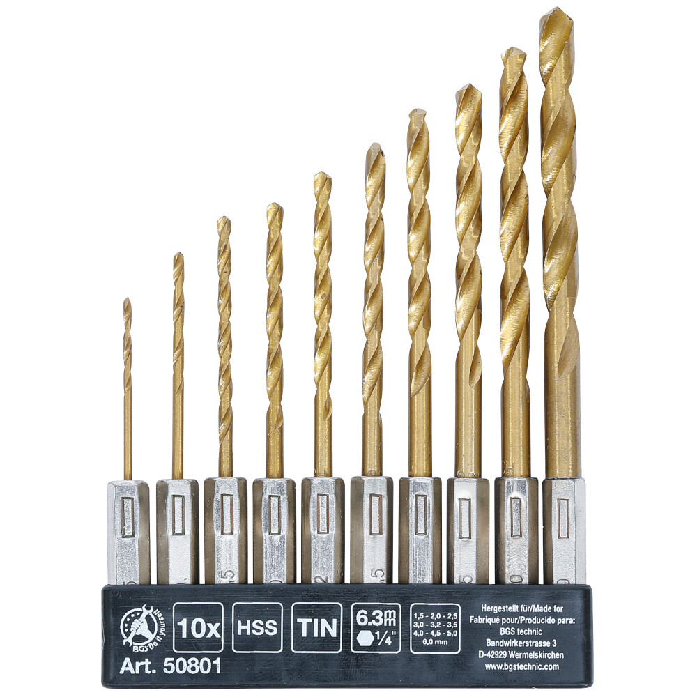 HSS-Bohrer-Satz 10-teilig