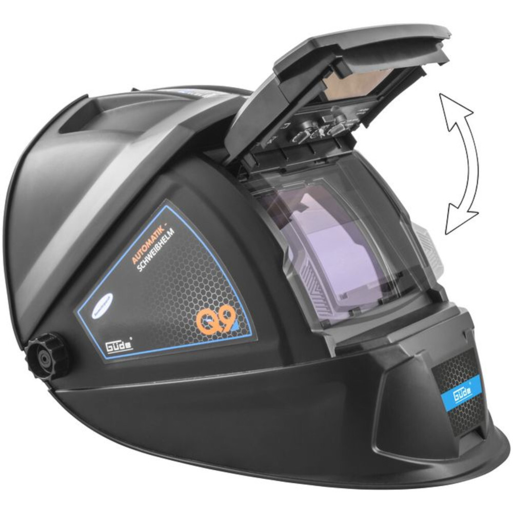 G&uuml;de&reg; Schwei&szlig;helm Automatik GD4/9-13, Schwarz, Solarbetrieb image number 1