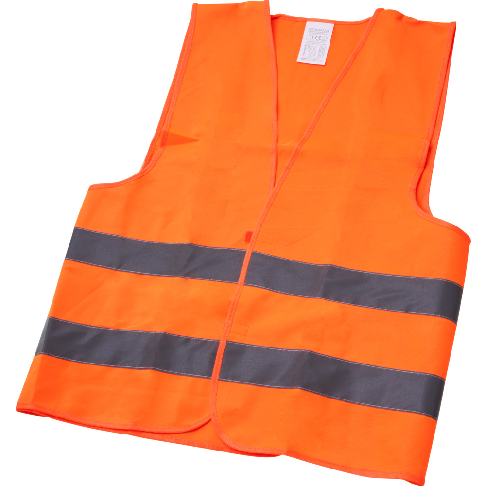 Warnweste in orange nach EN ISO 20471 Gr&ouml;&szlig;e L