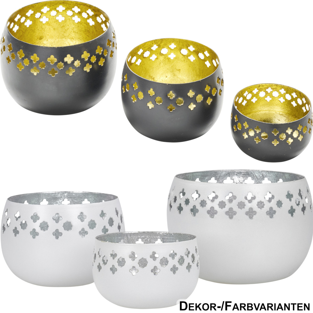 Teelichthalter aus Metall - 5 Designs zur Auswahl