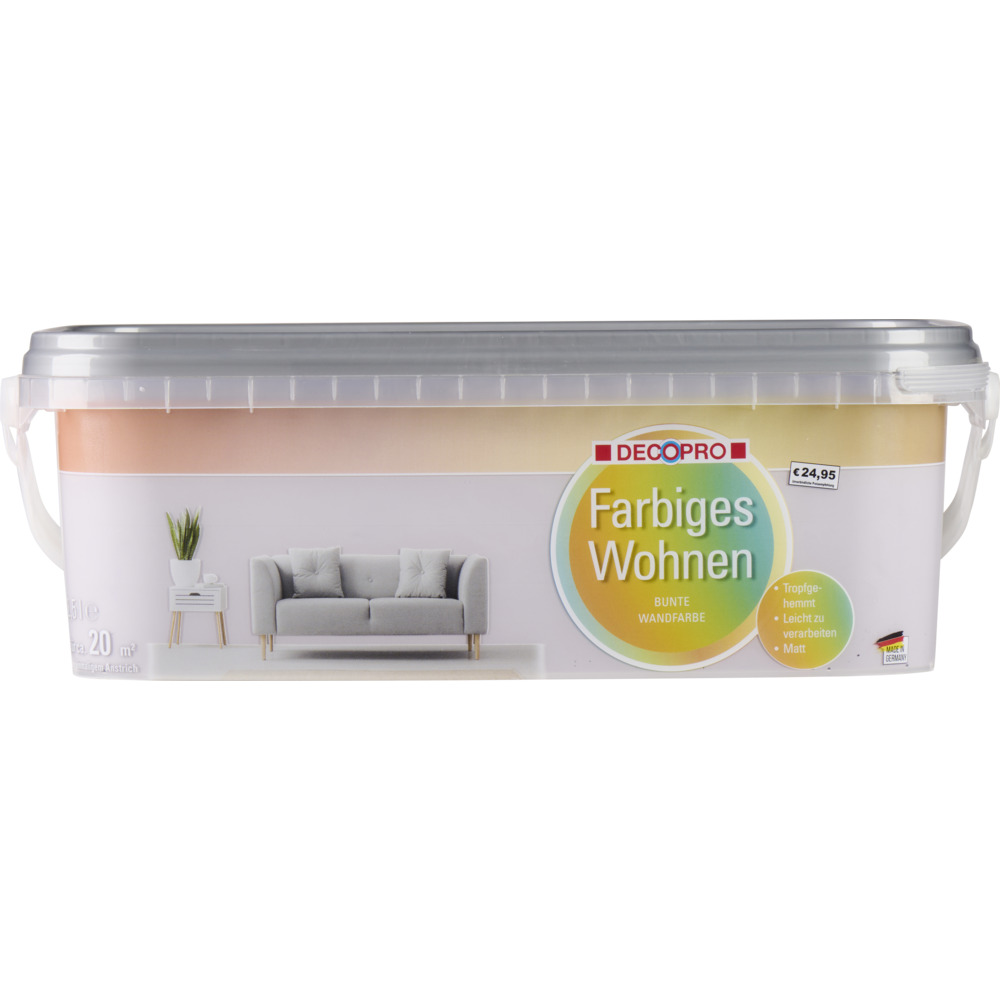 DECOPRO Wandfarbe 2,5 Liter Muschel matt image number 1