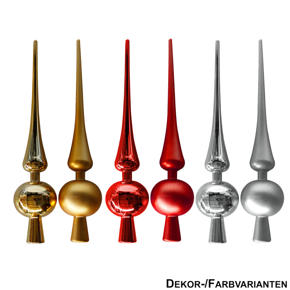 Weihnachtsbaumspitze 28,5 cm 6-fach sortiert