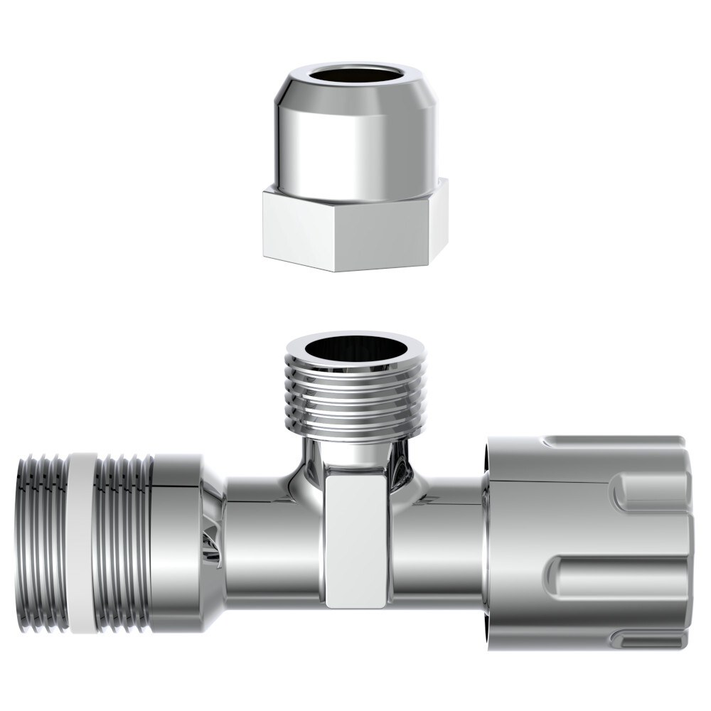 Eckregulierventil mit Schubrosette selbstdichtend 1/2"AG x 10 mm image number 5