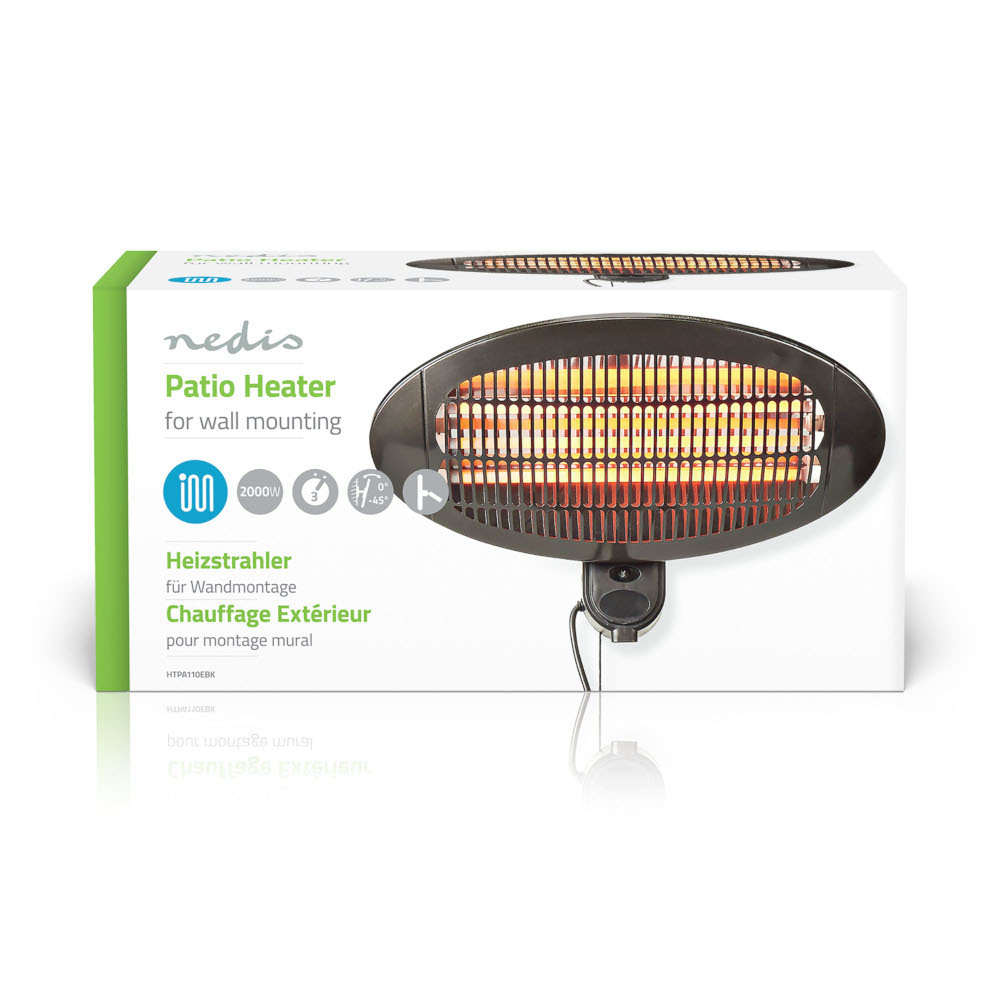 Wand-Heizstrahler mit drei Heizstufen 2 kW f&uuml;r au&szlig;en image number 2