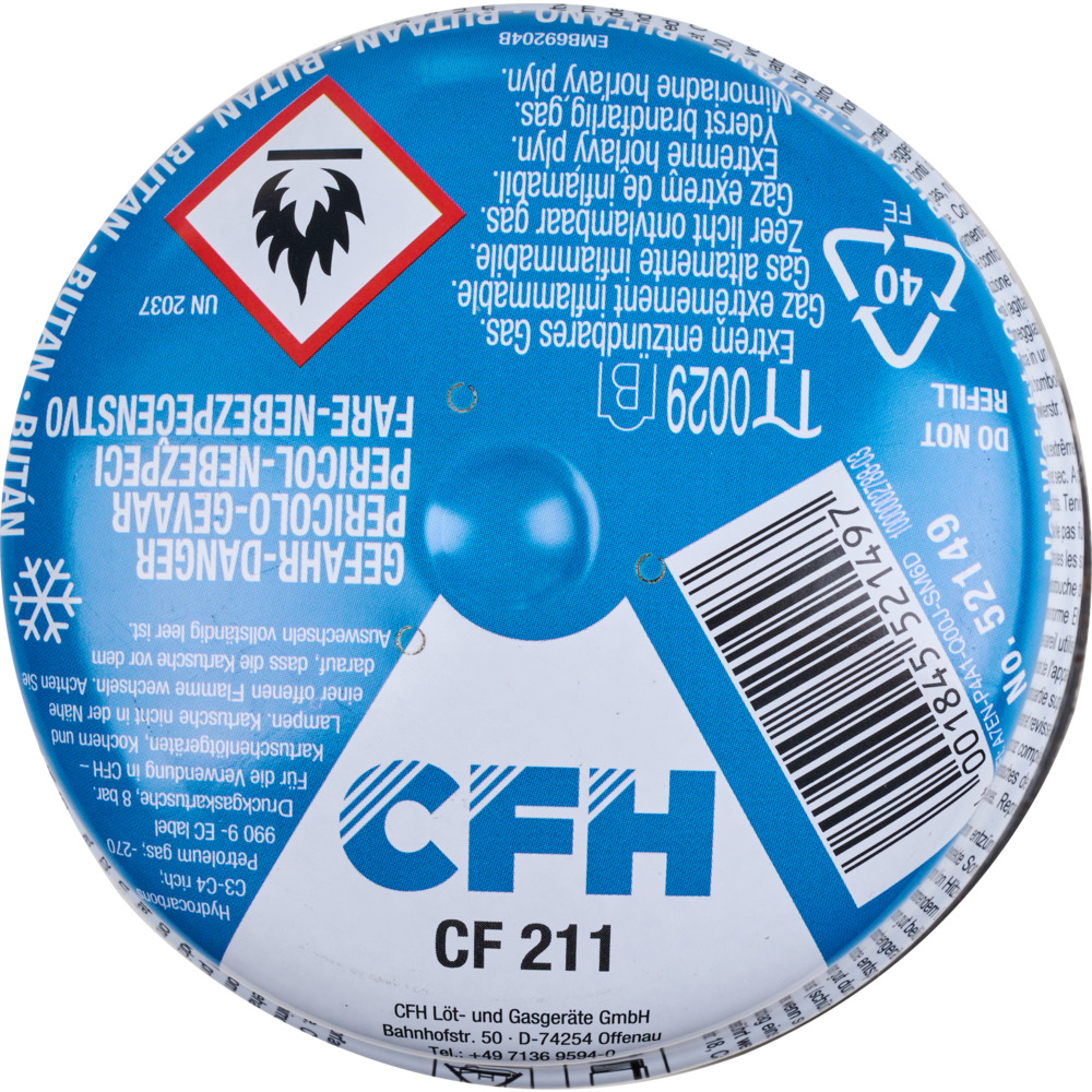 CFH Stechkartusche Butan Gas 190 g image number 1