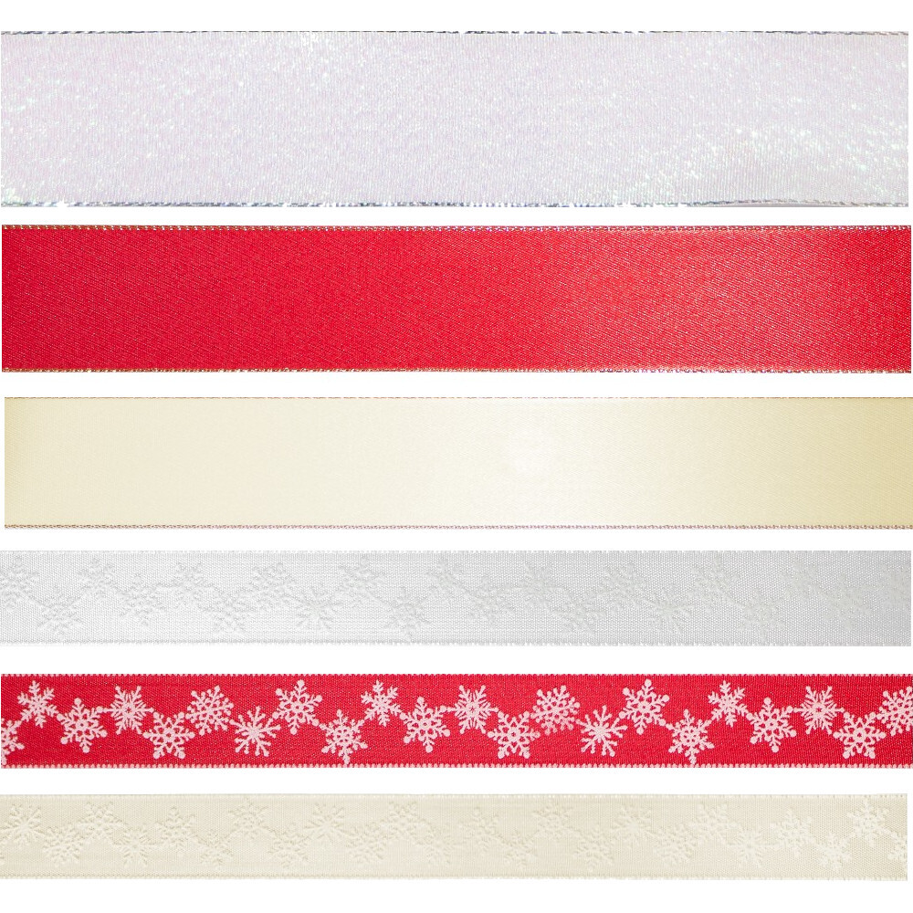 Geschenkband Merry X-Mas in verschiedenen Gr&ouml;&szlig;en und Dekoren image number 1