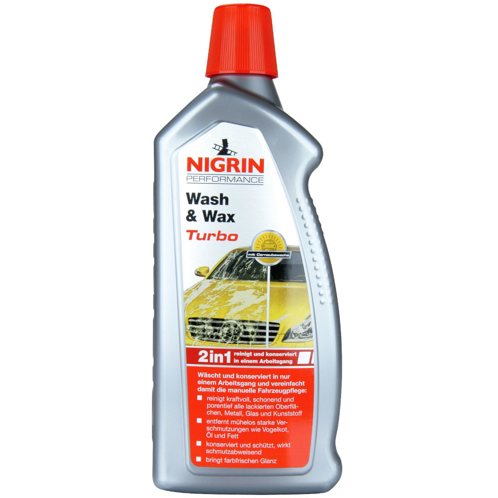 Nigrin Wash & Wax Turbo Autoshampoo, 1 Liter