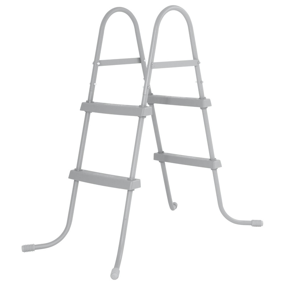 Poolleiter 84 cm 2-stufig aus Kunststoff mit Stahlrohren