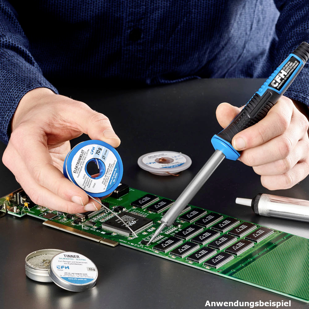 CFH Elektro-L&ouml;tkolben E20 mit 20 Watt und Sicherheitsablage image number 1