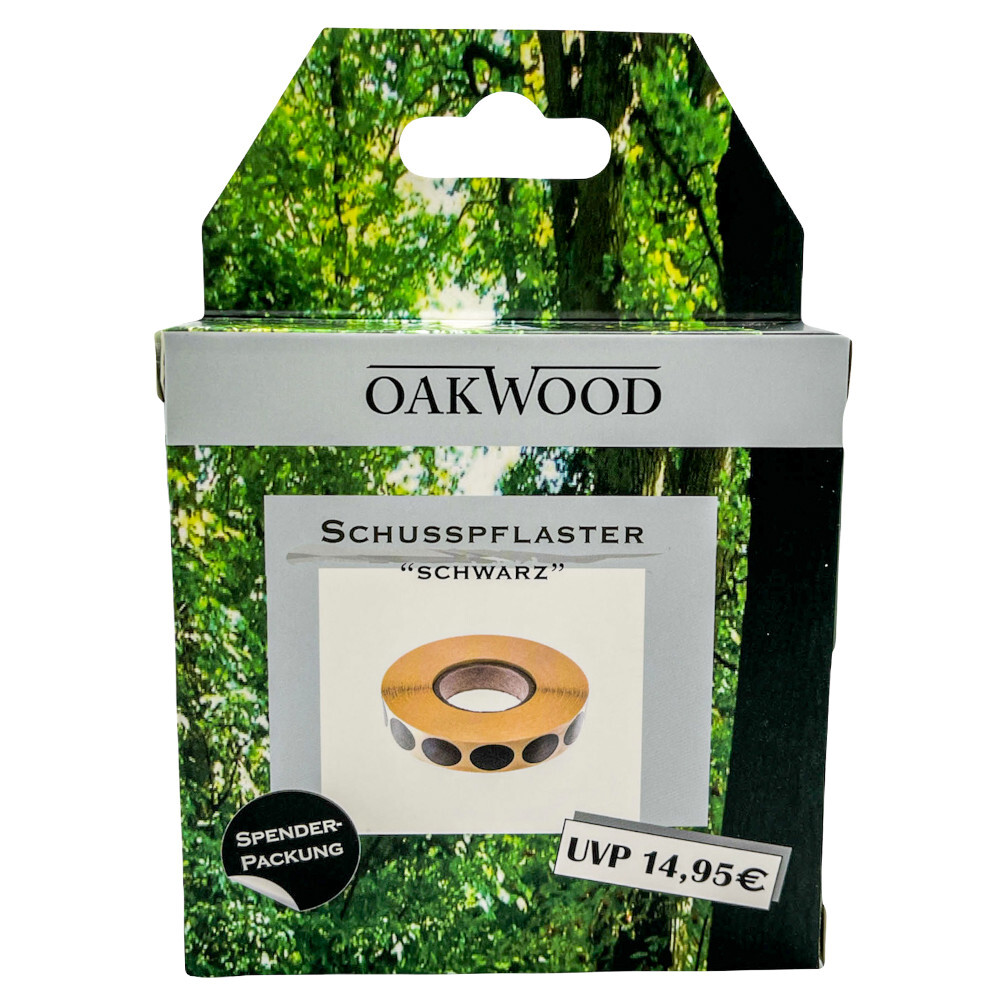 Oakwood Schusspflaster Set 2000 St&uuml;ck in schwarz