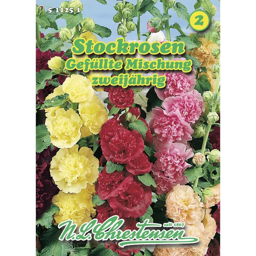 Saatgut Stockrosen gef&uuml;llt Mix ca. 25 Pflanzen