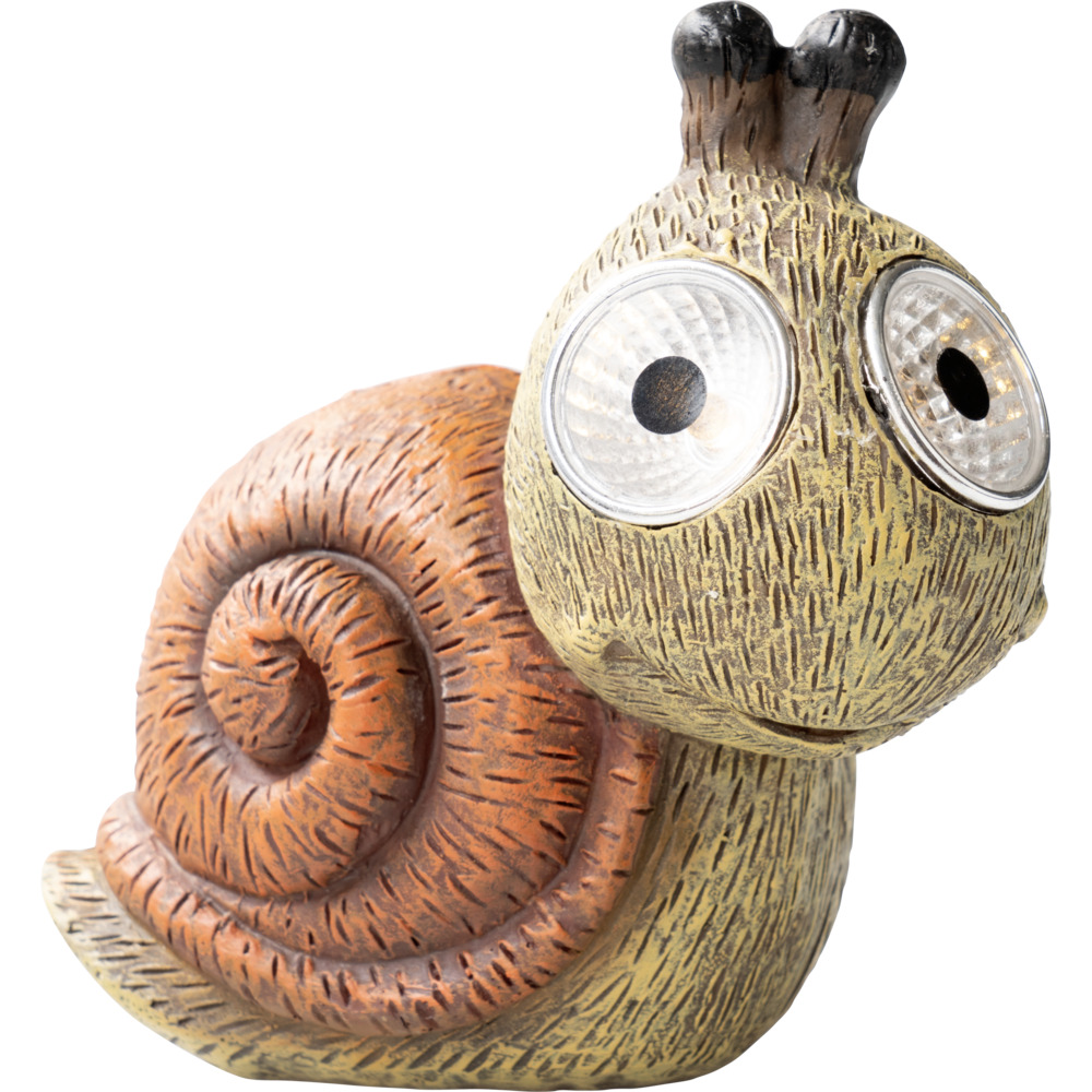 Solar-LED-Tierfigur Schnecke 14,3 cm aus Kunstharz
