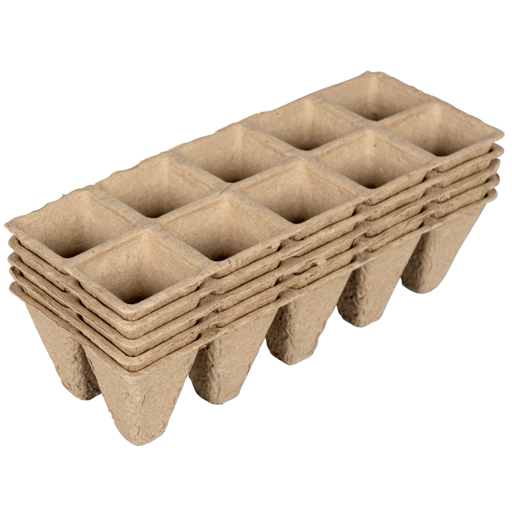 Anzuchtt&ouml;pfe 10 St&uuml;ck, mit je 10 F&auml;chern, Papier image number 1